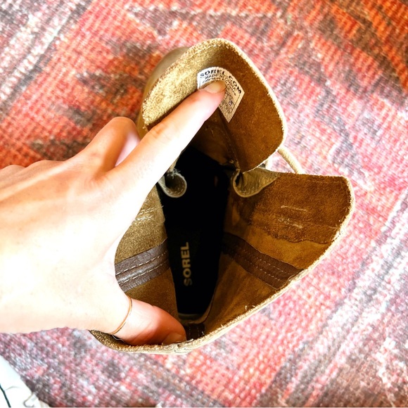 ✨Sorel Women's Joan Of Arctic Wedge Ash Brown Ankle-High Leather Rain Boot - Picture 6 of 11